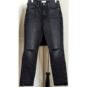 Frame Denim Charcoal Straight Leg Jeans